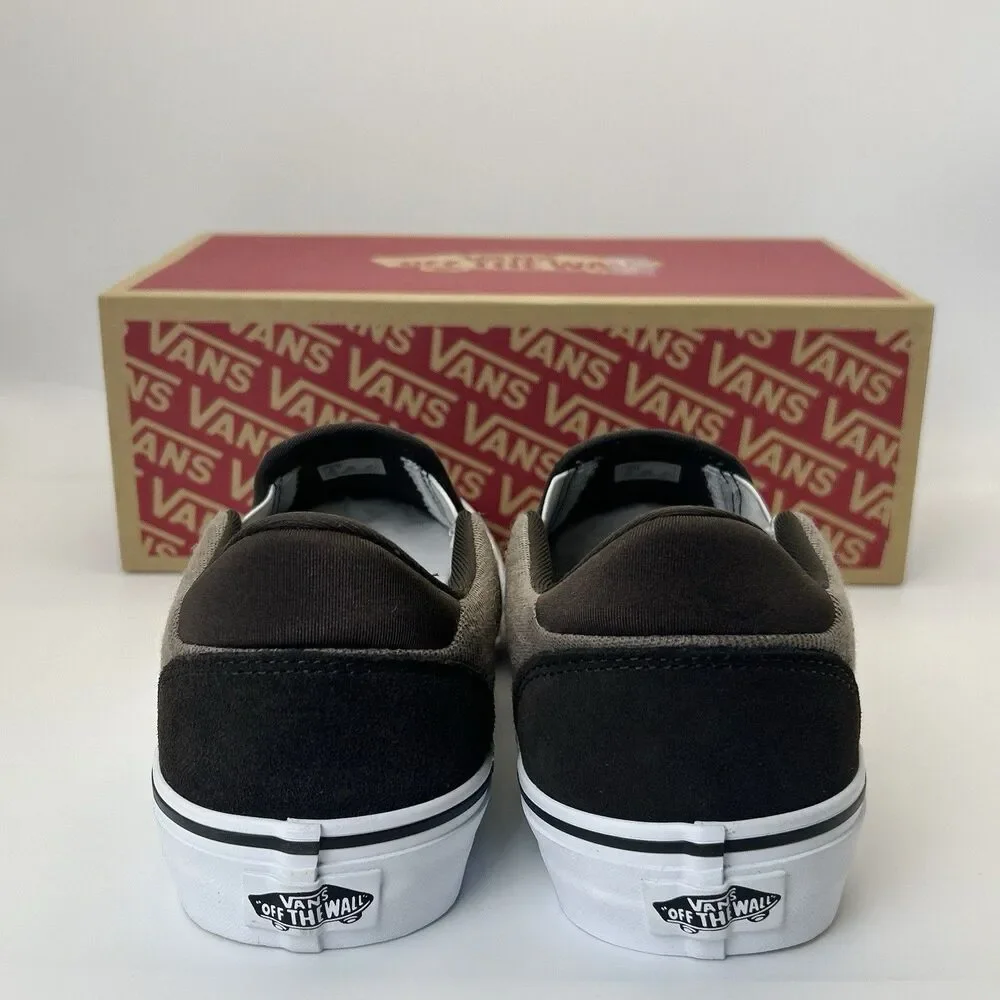 VANS Asher Deluxe Slip-on Shoes Men’s 9 Cozy Knit Coffee Skater Comfort Sneakers - Picture 4 of 7